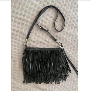 Fringe Leather across body bag